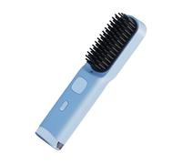 Straightening Brush - 20.5x4.5x3cm Hair Straightening Comb, LCD Display Rechargeable 4-Temperature Comb | Portable Straightener Brush Hair Styler | for Straight Curling Fine Coarse Long Short Home Off