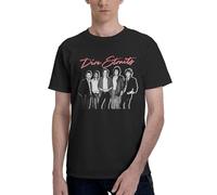 Straits Rock Band Dire T-Shirt en Coton pour Homme, Style Vintage, tournée, Concert, Manches Courtes, décontracté, pour Fan de Rock Classique 5X-Large