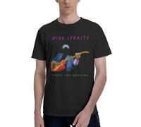 Straits Rock Band Dire T-Shirt en Coton pour Homme, Style Vintage, tournée, Concert, Manches Courtes, décontracté, pour Fan de Rock Classique X-Large