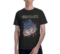 Straits Rock Band Dire T-Shirt en Coton pour Homme, Style Vintage, tournée, Concert, Manches Courtes, décontracté, pour Fan de Rock Classique Medium