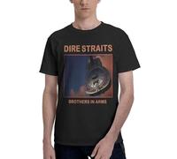 Straits Rock Band Dire T-Shirt en Coton pour Homme, Style Vintage, tournée, Concert, Manches Courtes, décontracté, pour Fan de Rock Classique Large