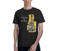 Straits Rock Band Dire T-Shirt en Coton pour Homme, Style Vintage, tournée, Concert, Manches Courtes, décontracté, pour Fan de Rock Classique Medium