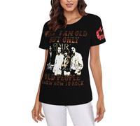 Straits Rock Band Dire T-Shirt Femme Rock Band - Tee Shirt Manches Courtes Musique Vintage - Haut Casual Été Streetwear Mode Fans Concert - Cadeau Idée Rock Classique Small