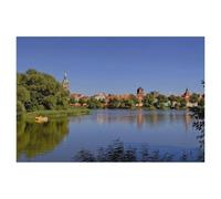 Stralsund, fondée en 1234. Architecture Historique et Maisons à pignons sur l’île de la Vieille Ville，1000 Pièces Puzzles,d'art Abstrait, Jeu De Famille Difficulté Défi Puzzle（38x26cm）-AF38