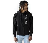 Strand Clothing Ichigo Ichie Sweat à capuche zippé Motif calligraphie japonaise, Noir , L