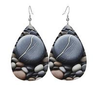 Strand Stone Print Lightweight Women Teardrop Dangle Boucles d'oreilles Fashion Festival Accessoire Bijoux Porter