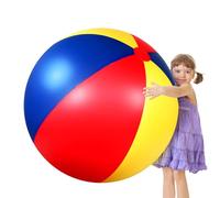 Strandball Aufblasbar Gross - Bunter Regenbogen Pool Ball Aus PVC, Leichtes Sommer Wasserspielzeug, Robuste Verarbeitung | Spielspass Fuer Kleinkinder Kinder Sommer Spiel Pool Garten Outdoor