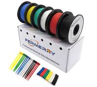Stranded Wire 18 AWG Silicone Tinned Copper Wire Spool 10 Feet Each 6 Colors 18 Gauge Flexible Connection Cable Kit (6 Colors 10 Feet Each,18AWG 0.75mm²)