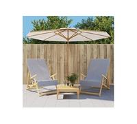 Vidaxl Serviettes De Plage 2 Pcs Gris 60x135 Cm Tissu 400 Gsm