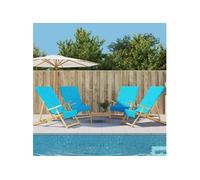 vidaXL Strandhanddoeken 4 st 400 g/mÂ² 60x135 cm stof turquoise3157060 Turquoise G
