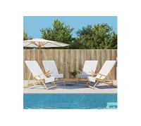 Strandhanddoeken 4 st 400 g/mÂ² 60x135 cm stof wit3157050