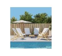 Strandhanddoeken 6 st 400 g/mÂ² 60x135 cm stof wit3157051