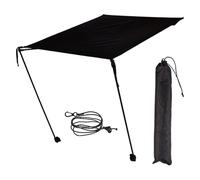 Strandschirme Für Sand, Strapazierfähig, , Tragbar, Einziehbare Terrassenmarkise, Einziehbare Markisen-Strandschirme | Leichter Strandschirm, Terrassenmarkisen Für Wandern, Reisen, Picknick, Out, noir