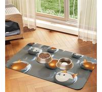 Strange Animal Pet Tapis d'alimentation pour chien et chat - Nappe en cuir absorbant - Imperméable - Pas de taches - Séchage rapide - Antidérapant - 60 x 40 cm