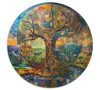 Strange Big Arbre 1000 Pièces Puzzle Rond Classiques Puzzles Jouets Éduchatifs Cadeau Unique pour Adultes Et Enfants 1000pcs (67.5x67.5cm)