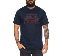 Stranger Steve - T-Shirt pour Homme Things Demogorgon Elfie Dustin Jane Hopper Upside Down TV blu-Ray DVD, Farbe2:Bleu foncé, Größe2:X-Large