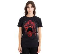 Stranger Things 5 Poster Sorcerer Will Versus Vecna Ladies T Shirt, Black, Small