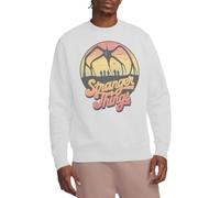 Stranger Things 80'S Sunset Mindflayer Group Unisex Sweatshirt, White
