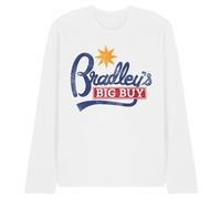 Stranger Things Bradley'S Big Buy Logo Unisex Long Sleeve T Shirt, White, X-Large