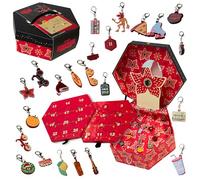 Stranger Things Calendrier de l'Avent 2025 Fille Ado Calendrier Compte à Rebours Noel Rempli de Bijoux Bracelet et Charms Cadeau pour Elle