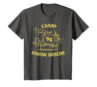 Stranger Things Camp Know Where 1985 T-Shirt, Enfant, Asphalte, 2 Ans