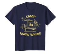 Stranger Things Camp Know Where 1985 T-Shirt, Enfant, Bleu Marine, 4 Ans