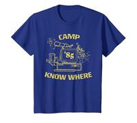 Stranger Things Camp Know Where 1985 T-Shirt, Enfant, Bleu Royal, 2 Ans