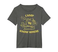 Stranger Things Camp Know Where 1985 T-Shirt, Femme Grandes Tailles, Asphalte, 2X