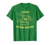 Stranger Things Camp Know Where 1985 T-Shirt, Homme, Vert Kelly, 3XL