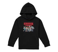 Stranger Things Cartoon Group Youth Kids Boy Girls Pull-Over Hoodie, Navy