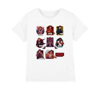 Stranger Things Character Badges T-Shirt Enfant, Blanc, 12-13 A