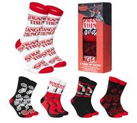 Stranger Things Chaussette Homme - Coffret 5 Paires de Chaussettes Fantaisie Accessoire Officiel Taille Homme Ado 40-45