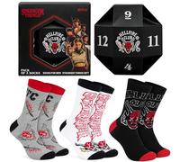 Stranger Things Chaussettes Homme EU 40-45, Pack de 3 Fantaisie Chaussette, Respirante Tricot, Cosy Humour, Cadeau Homme