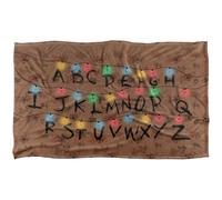 Stranger Things Christmas Lights Alphabet Plaid Ultra Doux au Toucher Soyeux - 91 x 147 cm