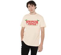 Stranger Things Christmas Logo Unisex T Shirt, Natural, XX-Large