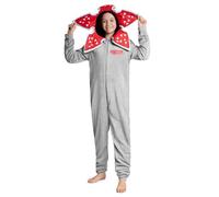 Stranger Things Combinaison Pyjama Enfant, Grenouillère Fille en Polaire Surpyjama Combi Pyjama Enfant Ado 9-15 Ans (Gris, 9-10 Ans)