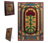 Stranger Things Creel House Plaque en résine vitrail - Sous licence officielle pour mur et bureau