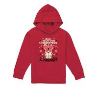 Stranger Things Demodog Christmas Youth Kids Boy Girls Pull-Over Hoodie, Red, 5-6