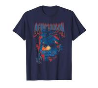 Stranger Things Demogorgon Band T-Shirt, Homme, Bleu Marine, 5XL