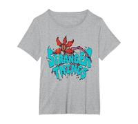 Stranger Things Demogorgon Sketch T-Shirt, Femme Grandes Tailles, Gris Chiné, 1X