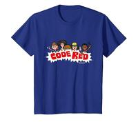 Stranger Things Dustin & Co Code Rouge T-Shirt, Enfant, Bleu Royal, 4 Ans