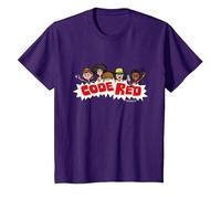 Stranger Things Dustin & Co Code Rouge T-Shirt, Enfant, Violet, 10 Ans