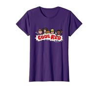 Stranger Things Dustin & Co Code Rouge T-Shirt, Femme, Violet, XXL