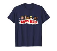 Stranger Things Dustin & Co Code Rouge T-Shirt, Homme, Bleu Marine, XL