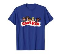 Stranger Things Dustin & Co Code Rouge T-Shirt, Homme, Bleu Royal, M