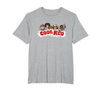 Stranger Things Dustin & Co Code Rouge T-Shirt, Homme Grandes Tailles, Gris Chiné, 4X Tall