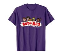 Stranger Things Dustin & Co Code Rouge T-Shirt, Homme, Violet, XXL