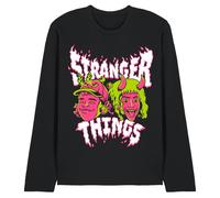 Stranger Things Eddie and Dustin Unisex Long Sleeve T Shirt, Black, XX-Large