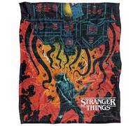 Stranger Things Eddie Munson Upside Down Creep House Poster Plaid Ultra Doux au Toucher Soyeux - 152 x 127 cm