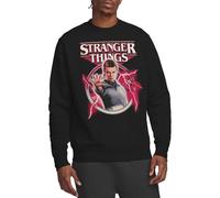 Stranger Things Eleven Lightning Poster Unisex Sweatshirt, Black, X-Large